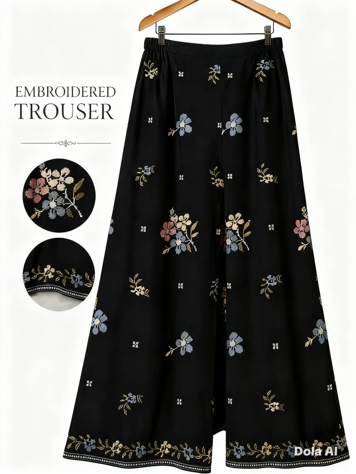 Noir Garden Wide Leg Trousers