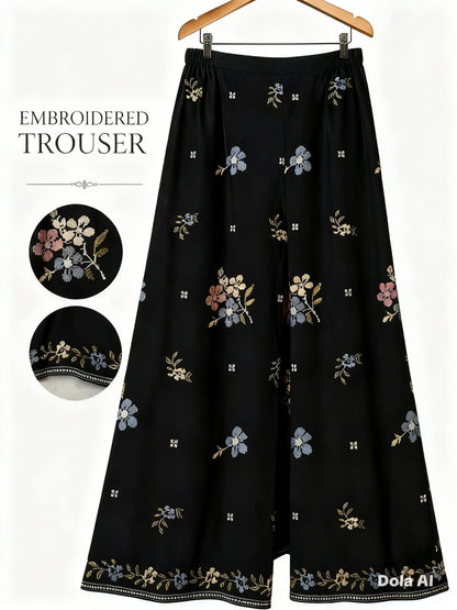 Noir Garden Wide Leg Trousers