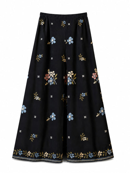 Noir Garden Wide Leg Trousers