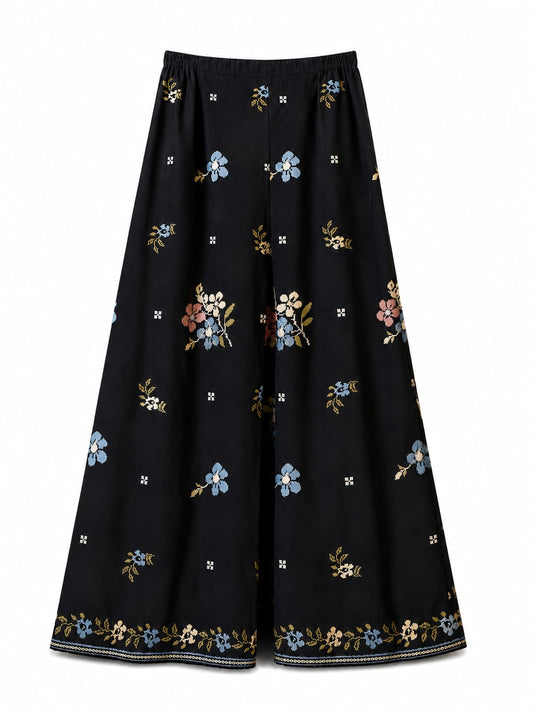 Noir Garden Wide Leg Trousers